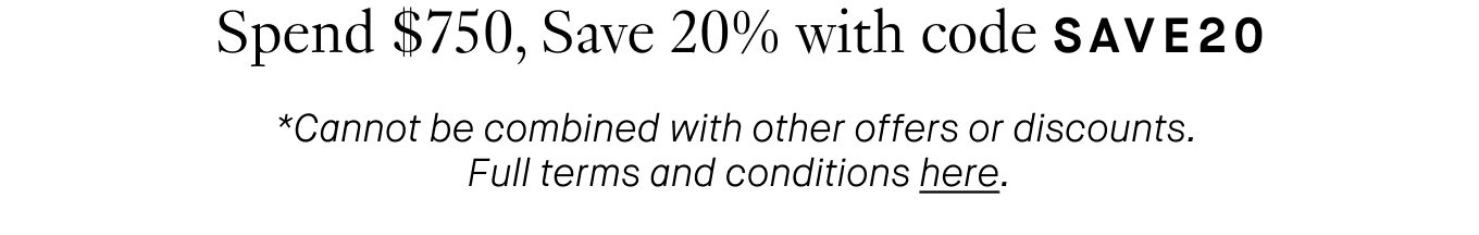 *Cannot be combined with other offers or discounts. Full terms and conditions here.