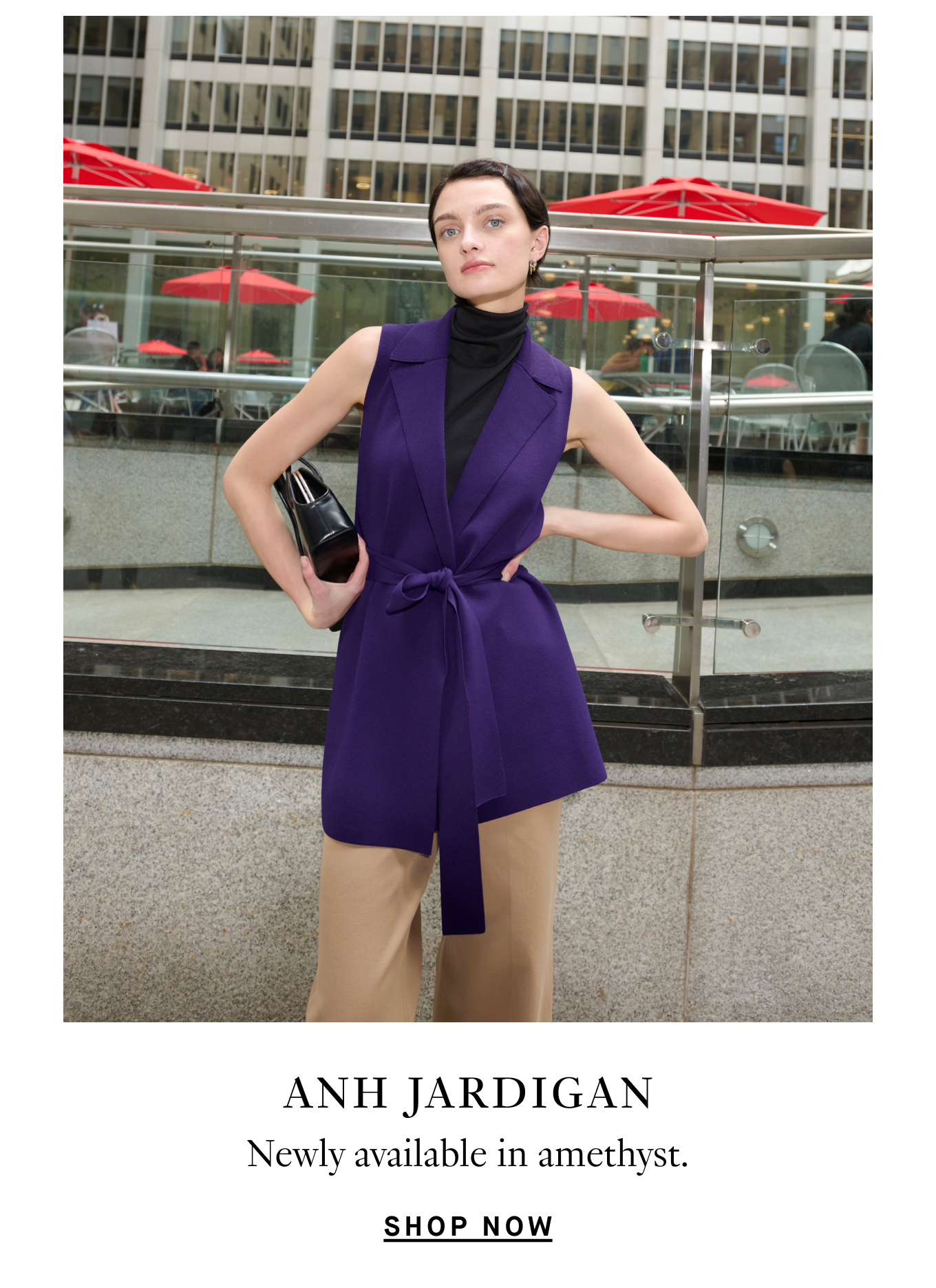 Anh Jardigan: Newly available in amethyst. Shop Now.