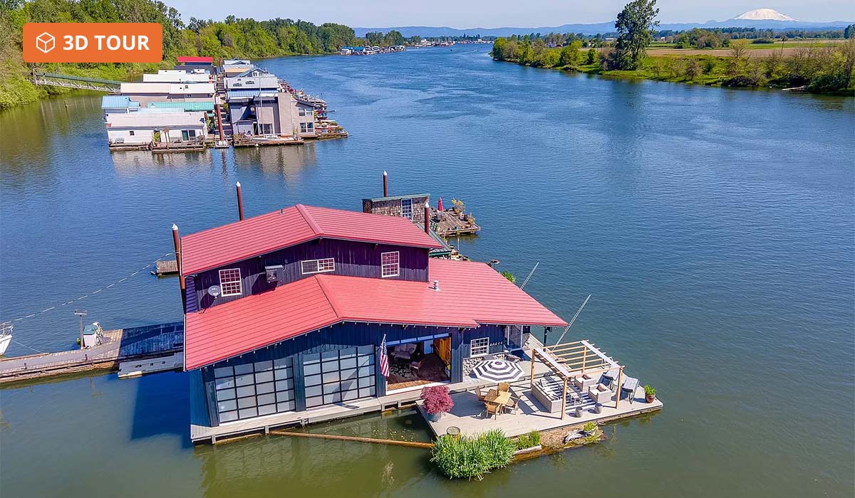 Floating home on the lake