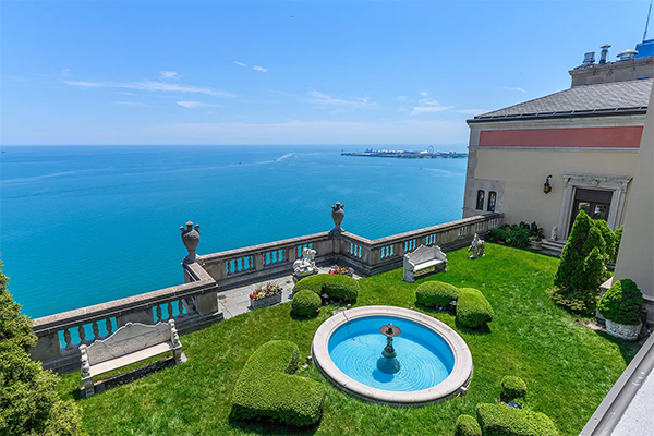 Mansion view of Lake Michigan