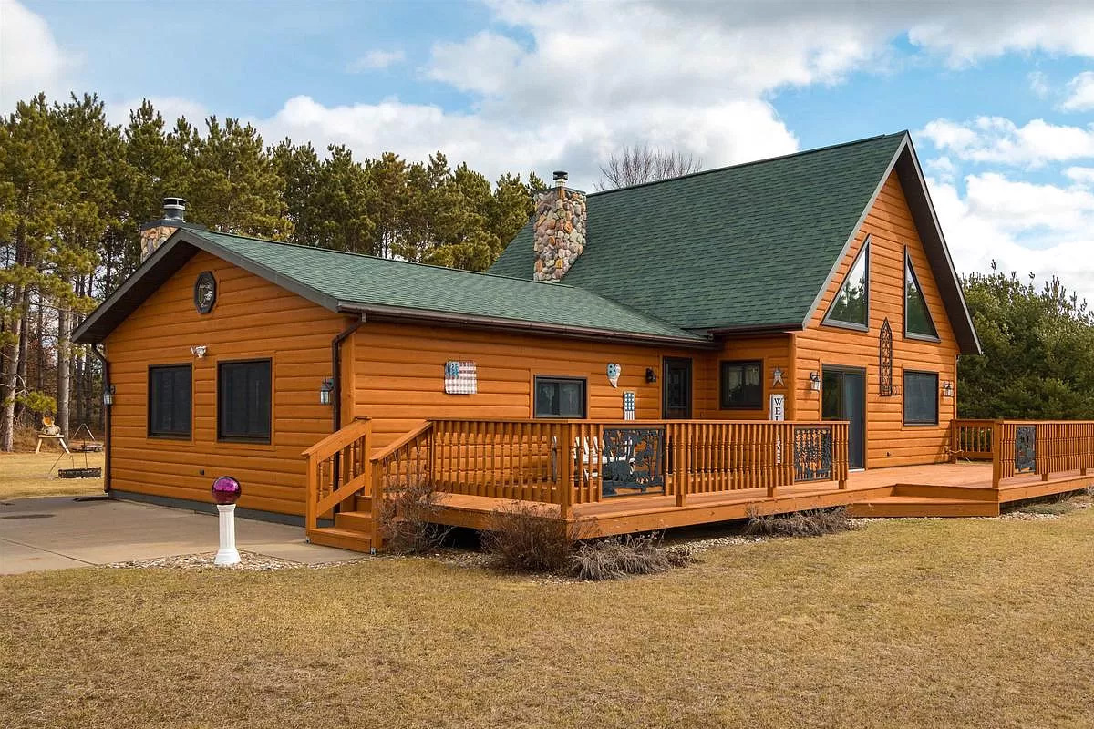 Brown house in the country