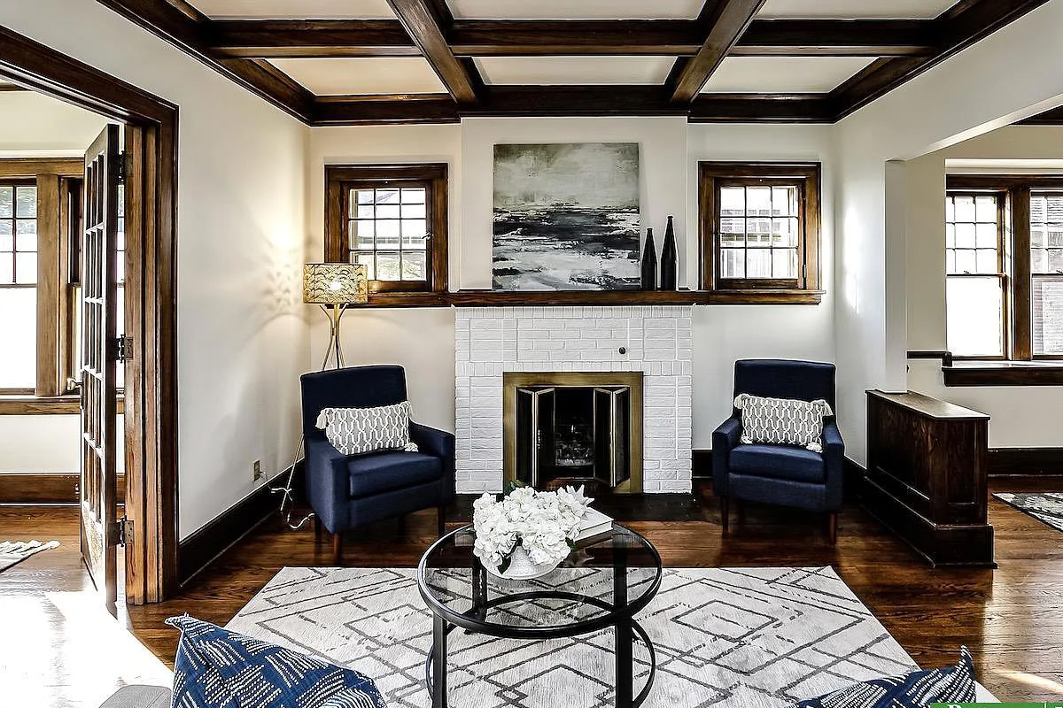 interior living room with old world charm