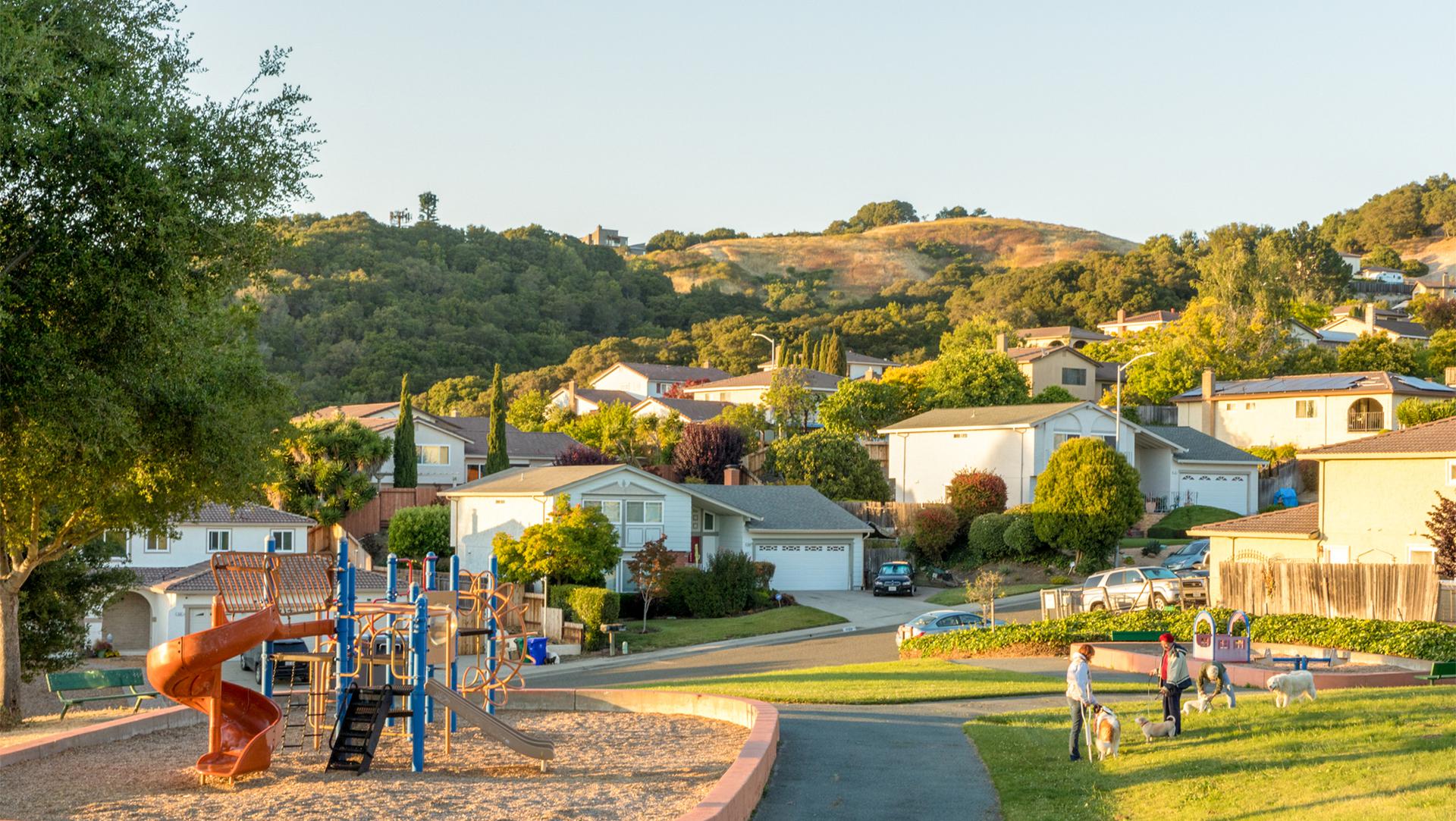 neighborhood with playground