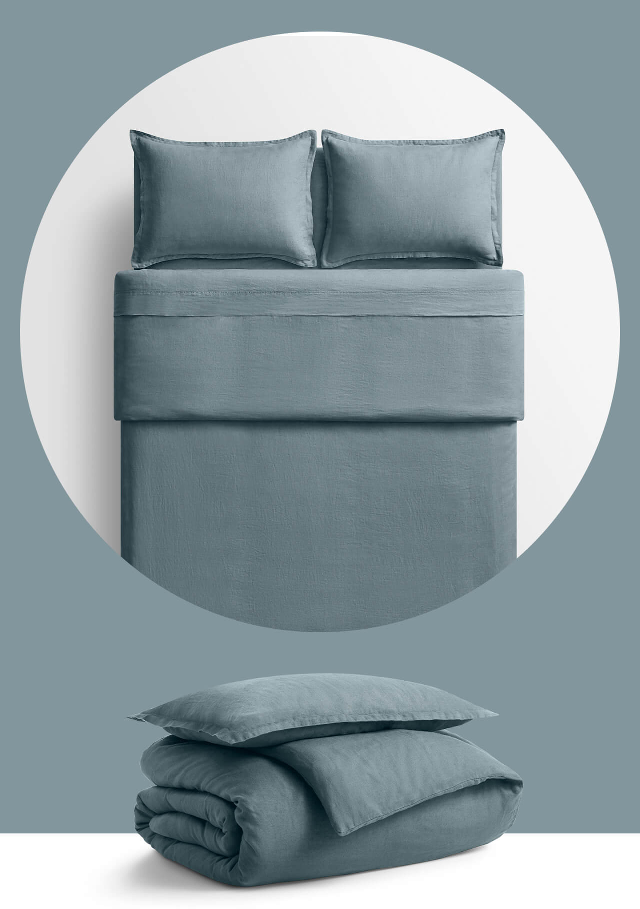 Stone Washed Linen Duvet Set