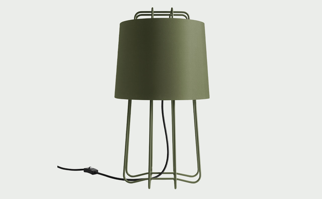 Perimeter Table Lamp in olive