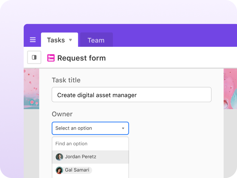 View of base with tasks