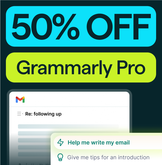 50% Off Grammarly Pro