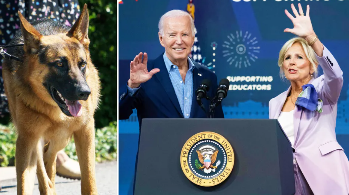 The Bidens and their dog