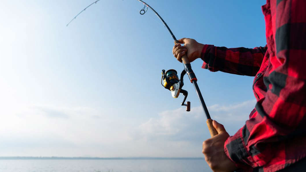 A person fishing