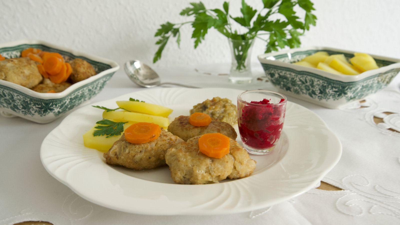 gefilte fish on a plate