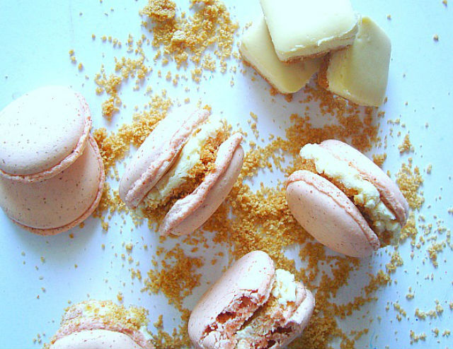 macaron cheesecake bites
