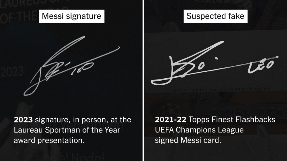 Lionel Messi Trading Card Contruce: ¿Quién está firmando su autógrafo?