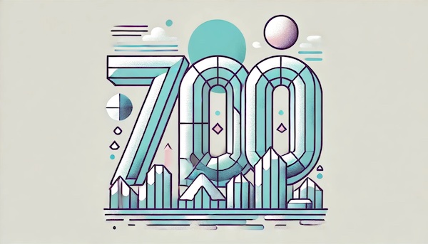 a stylized number 700