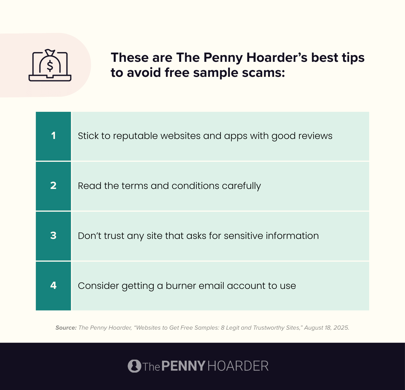 our tips for avoiding free sample scams
