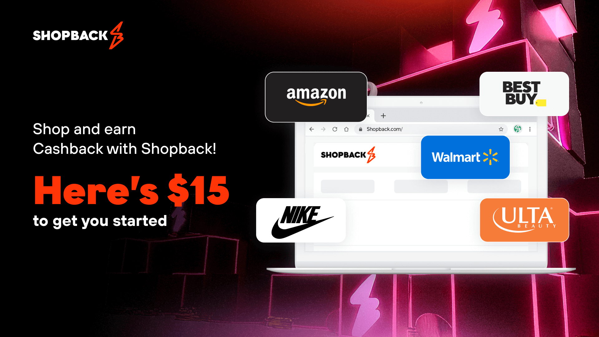 Shop and earn Cashback with Shopback! Here's $15 to get you started.