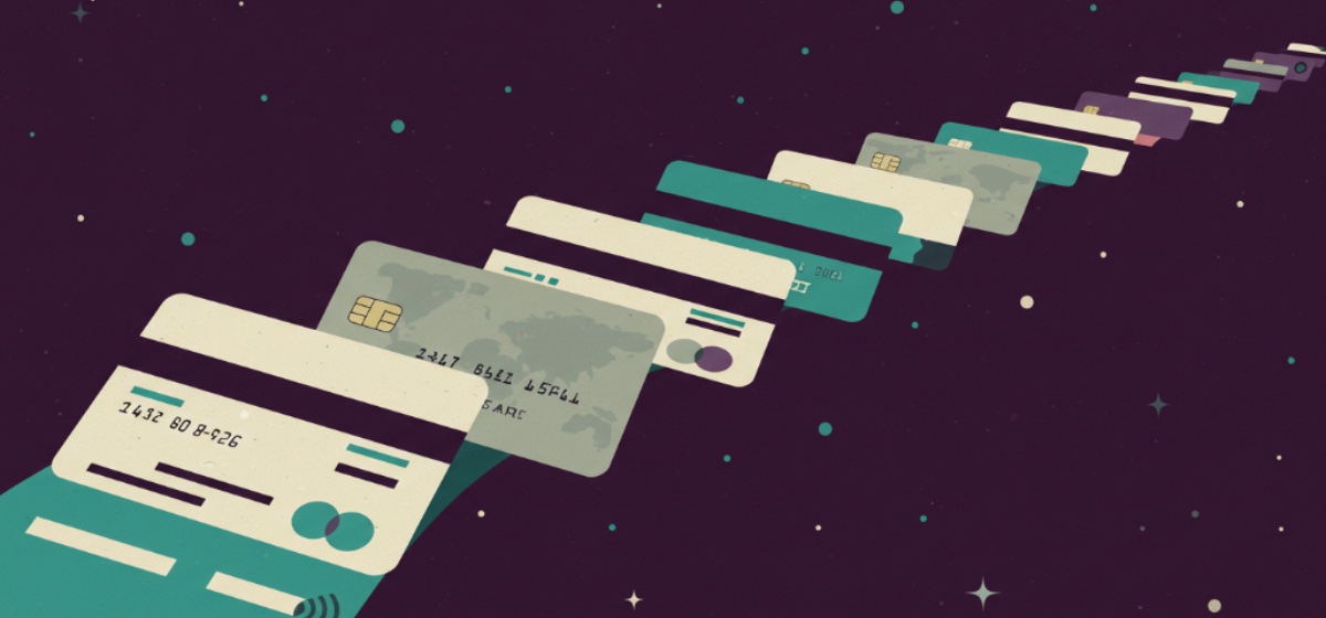 credit cards extending infinitely into space