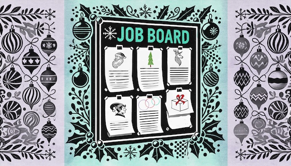 A job board showing postings for holiday and permanent jobs