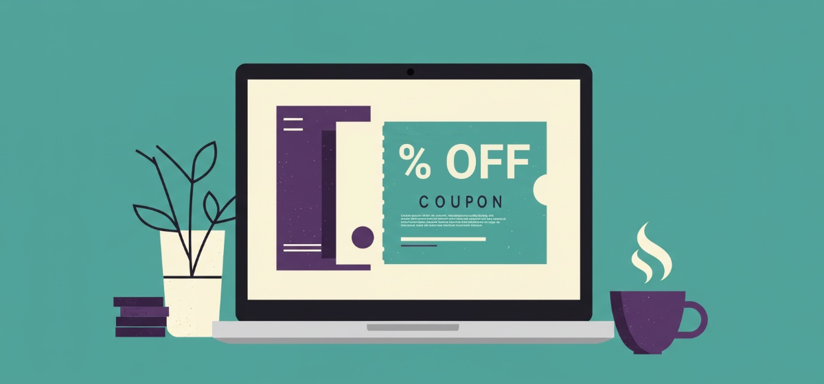 Laptop showing a sale