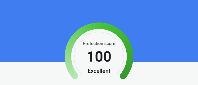 Protection score 100 Excellent