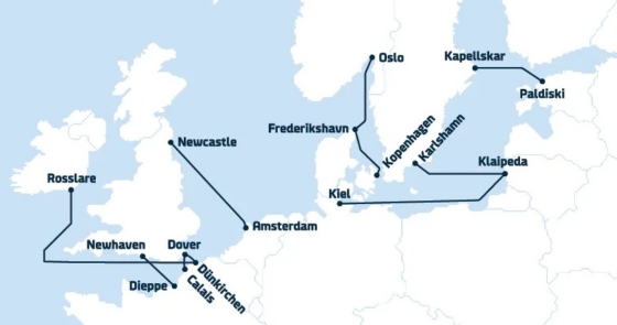 DFDS Routen