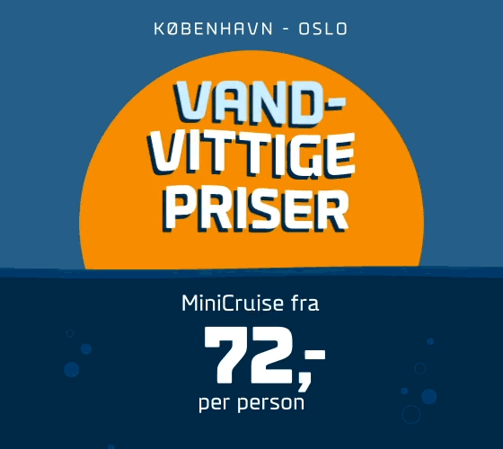 “VANDvittige priser” + MiniCruise fra 72,- pr. person