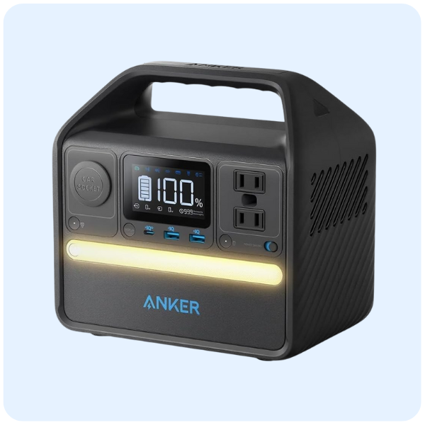 Anker 521 Portable Power Station Upgraded with LiFePO4 Battery, 256Wh 6-Port PowerHouse, 300W (Peak 600W) Solar Generator (Solar Panel Optional), 2 AC...