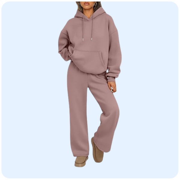 Trendy Queen Womens 2 Piece Outfits Lounge Fall Fashion Sets Oversized Sweatshirts Wide Leg Pants Sweatsuits Winter Clothes