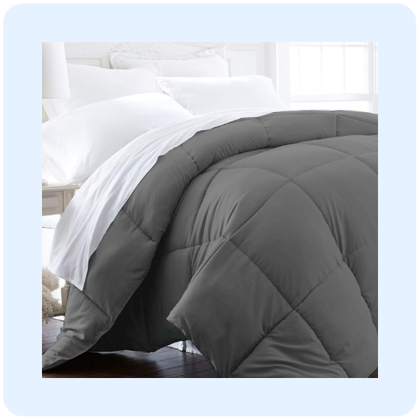 Beckham Hotel Collection Twin/Twin XL Size Comforter - 1600 Series Down Alternative Home Bedding & Duvet Insert - Slate Gray