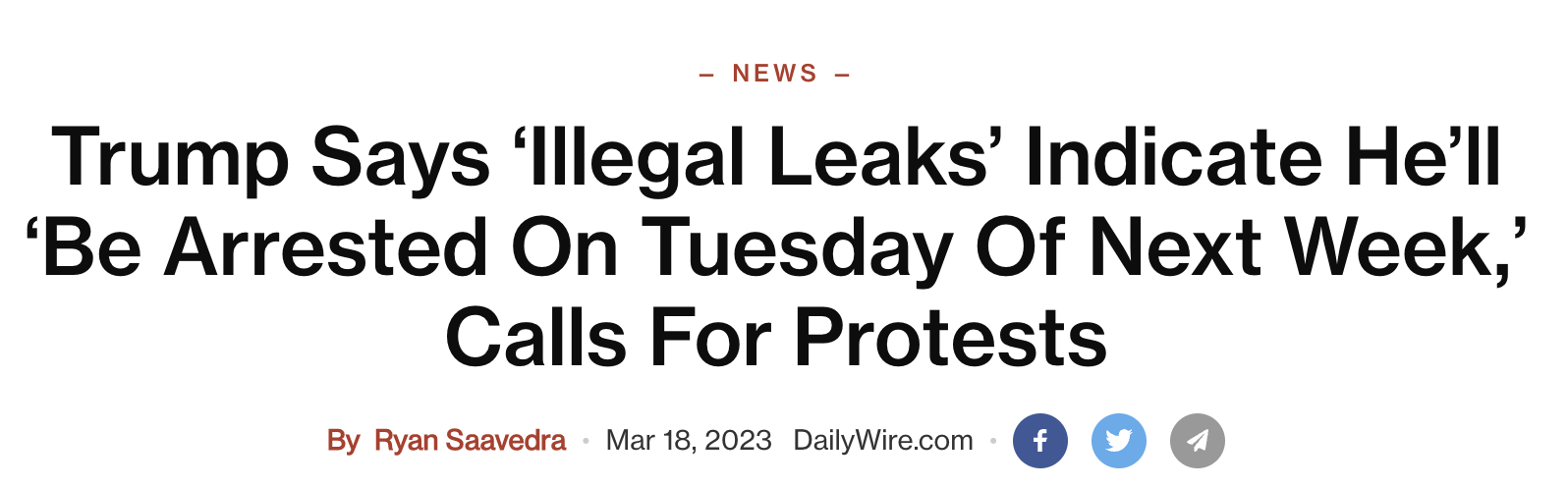 TRUMP ARREST
