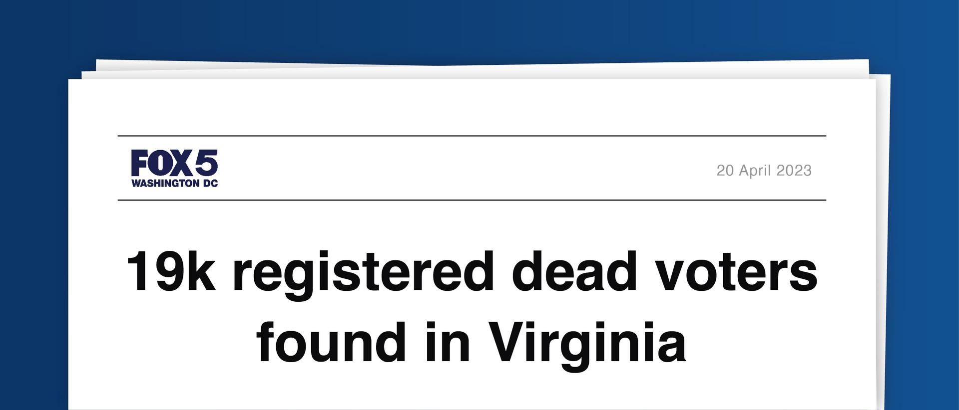 19k registered dead voters found in Virginia