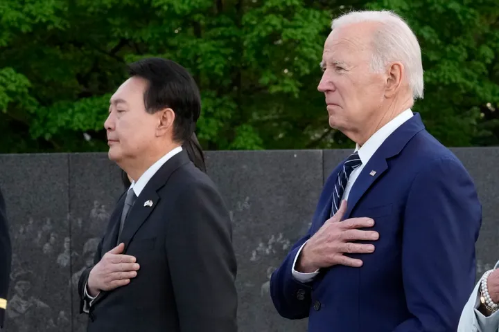 President Joe Biden and South Korea's President Yoon Suk Yeol