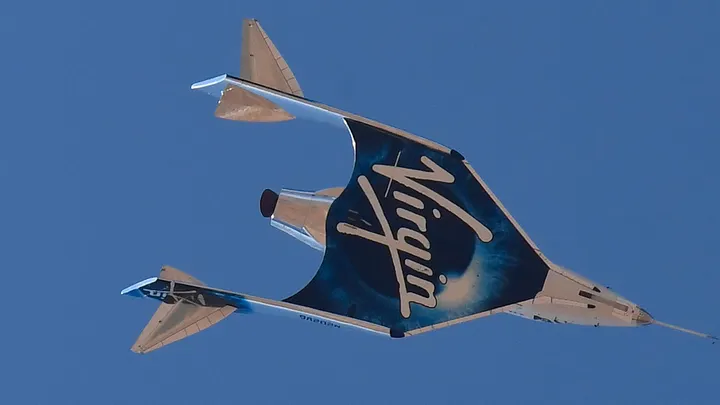 The Virgin Galactic SpaceShipTwo space plane
