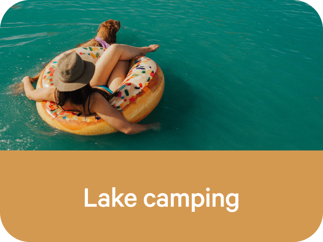 Lake camping