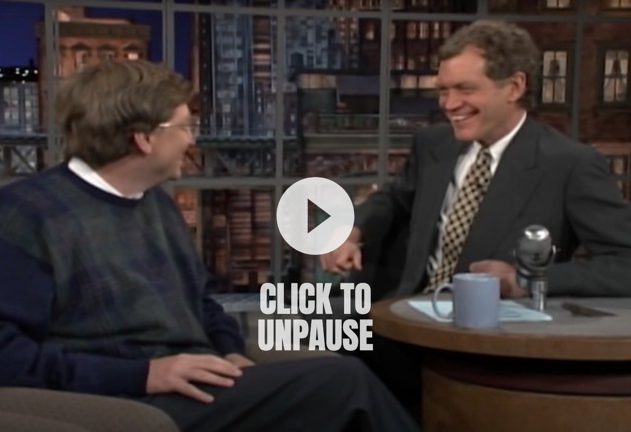 Bill Gates and David Letterman