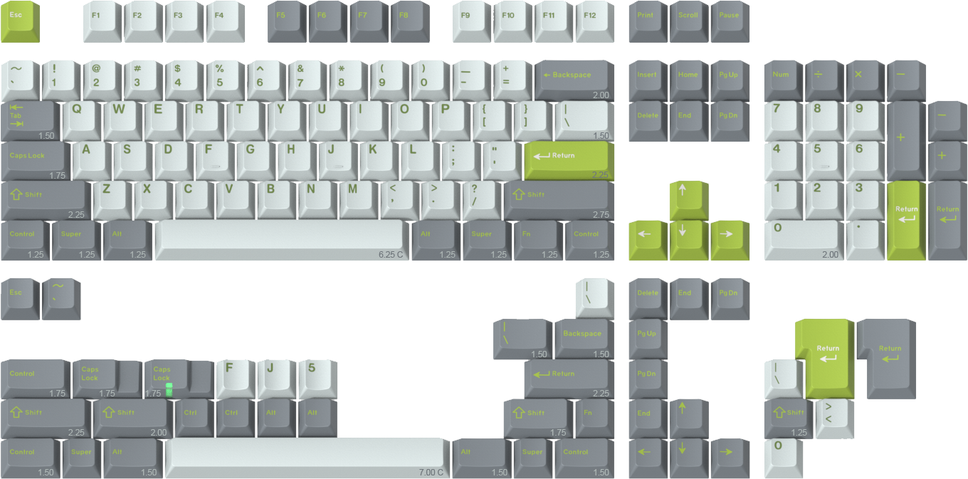 Drop GMK Lime Custom Keycap Set