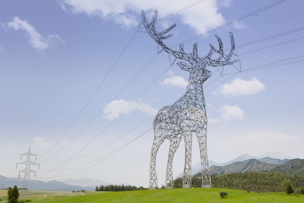 Power lines go wild with giant animal pylons | New Atlas