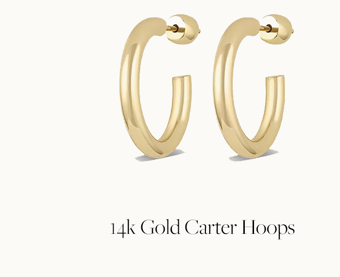 14k Gold Carter Hoops