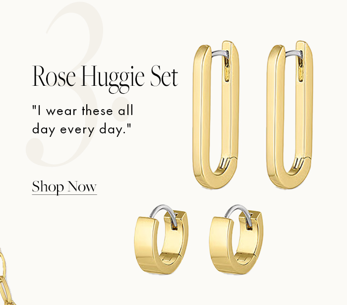 Rose huggie set