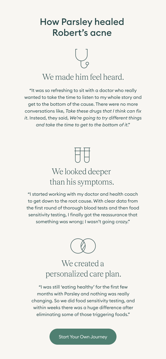 “Parsley helped me clear my acne when dermatologists couldn’t