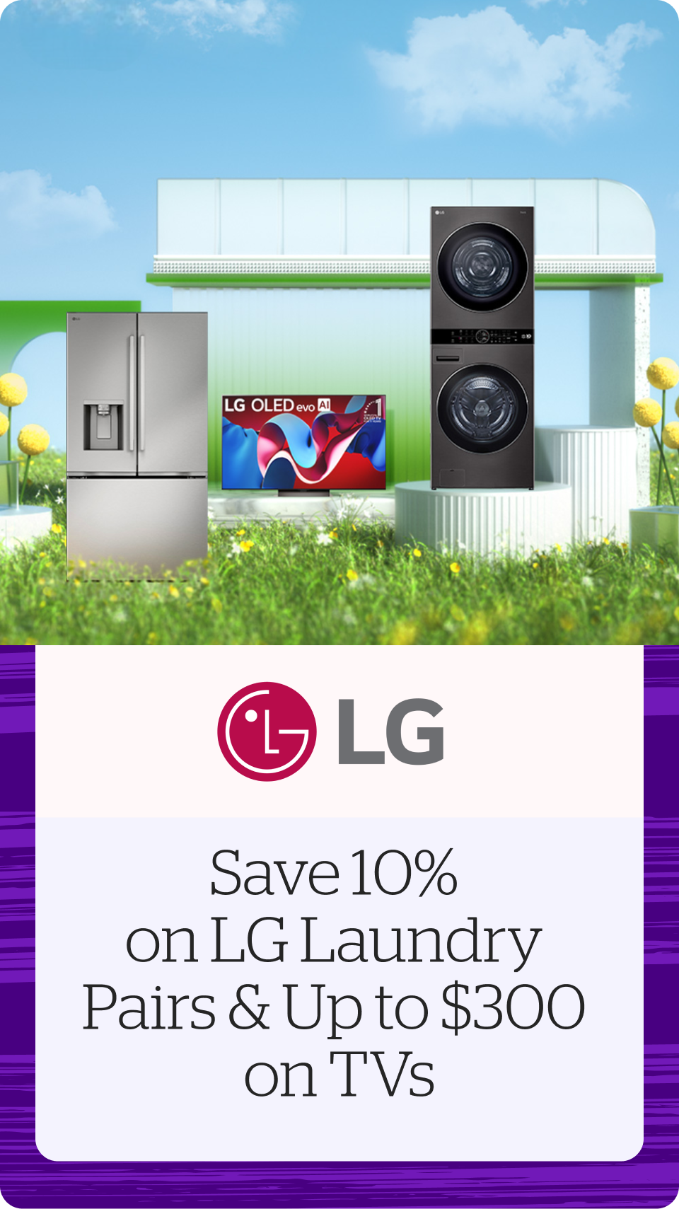LG Electronics - Save 10% on LG Laundry Pairs & up to $300 on TVs + up to 12.5% Bonus Cash Back