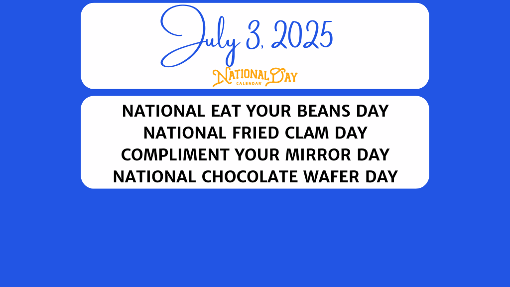 A meal fit for the faithful at National Day Calendar.