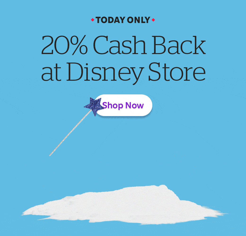 20% Cash Back at Disney Store