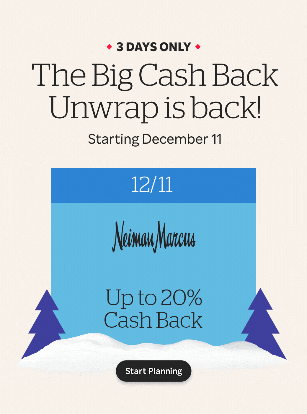 The Big Cash Back Unwrap Starting December 11