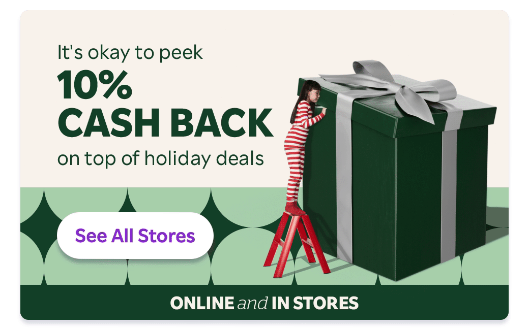 10% Cash Back on top of holiday deals