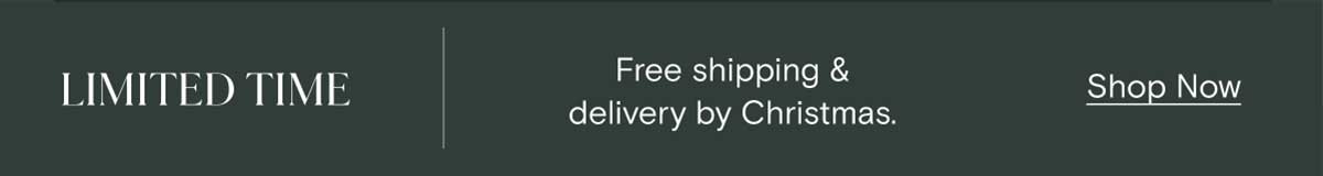 Limited Time | Free shipping & Delivery by Christmas | Shop Now
