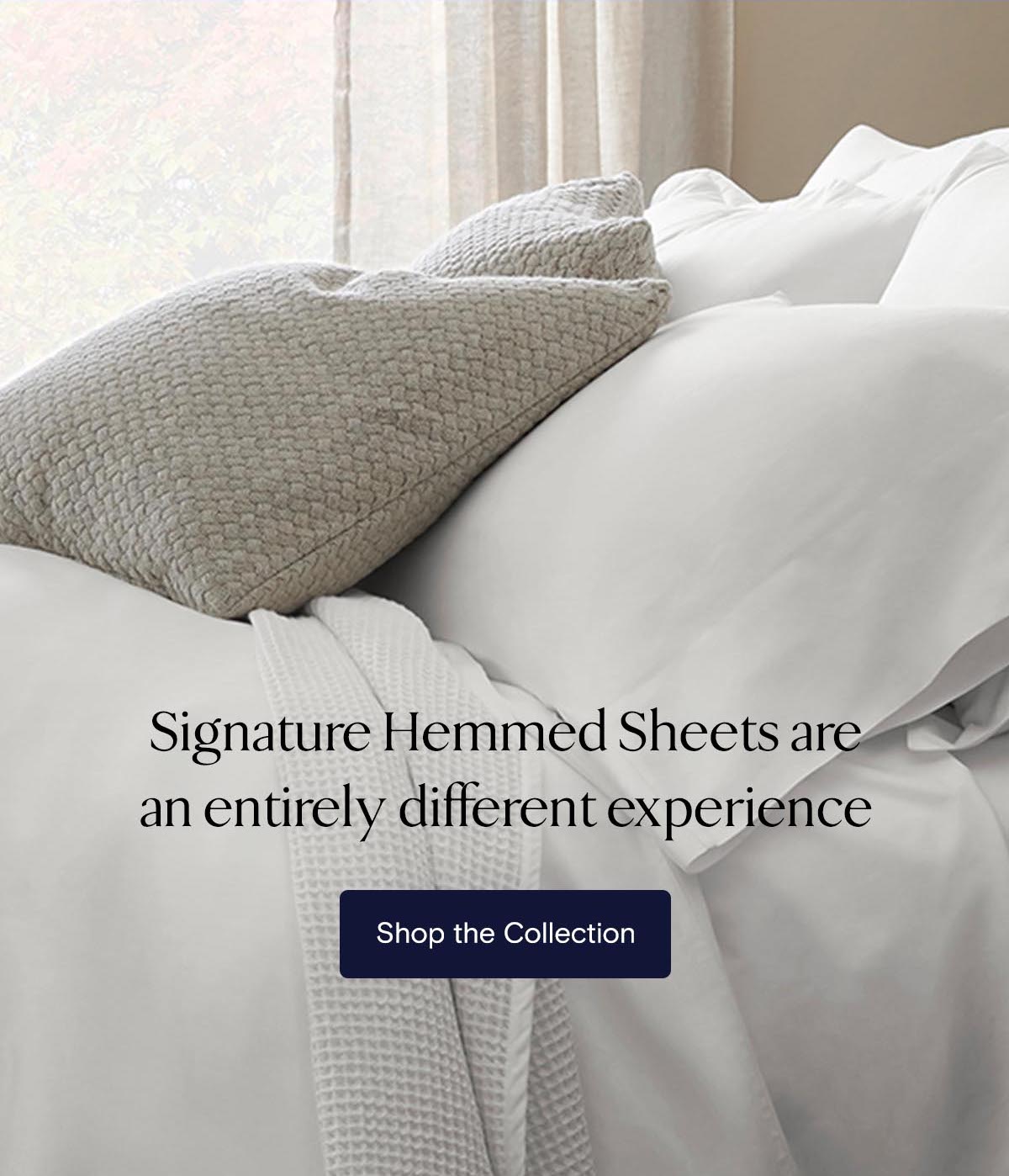 From summer to fall | Signature Hemmed are perfect sheets for the changing seasons | Shop the Collection