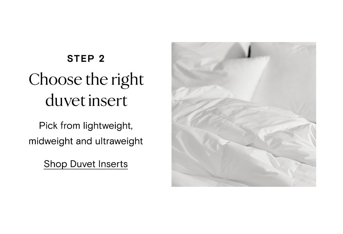 Step 2 | Shop Duvet Inserts