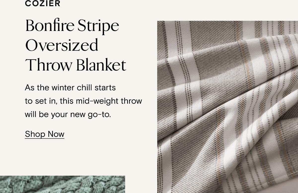 Cozier | Bonfire Throw | As the winter chill starts to set in, this mid-weight throw will be your new go-to.