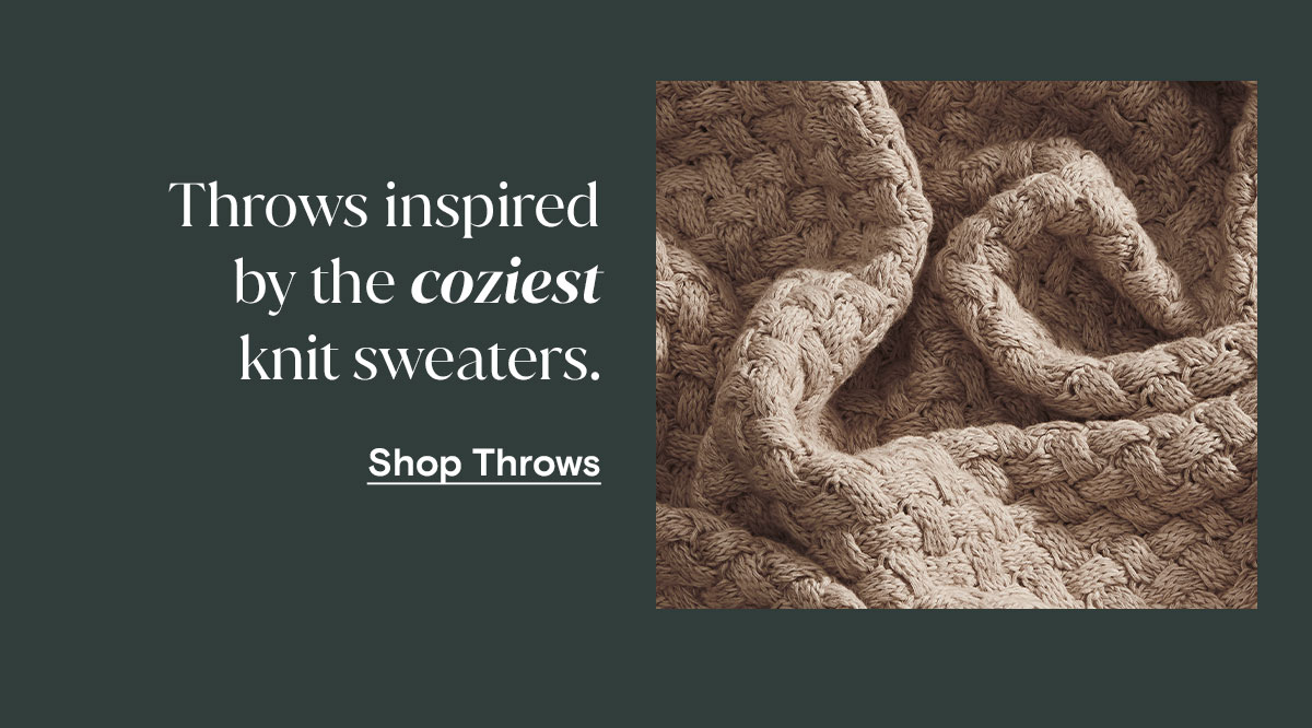 Throws inspired by the coziest knit sweaters.