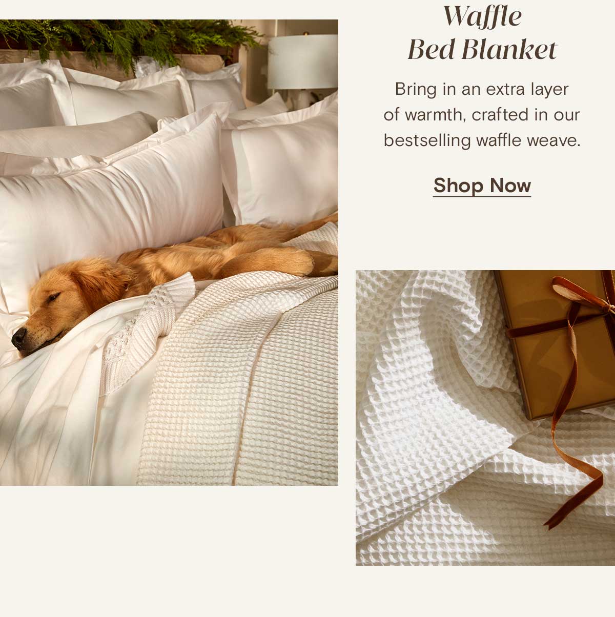 Waffle Bed Blanket | Bring in an extra layer of warmth, crafted in our bestselling waffle weave.